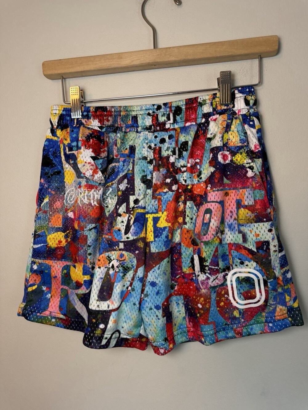 Overtime Youth XL Mesh Vandal Paint Colorful Athletic Basketball Shorts $54